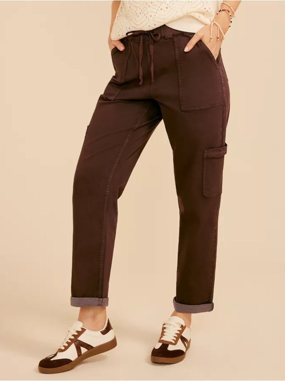 weekender straight leg cargo pant brown